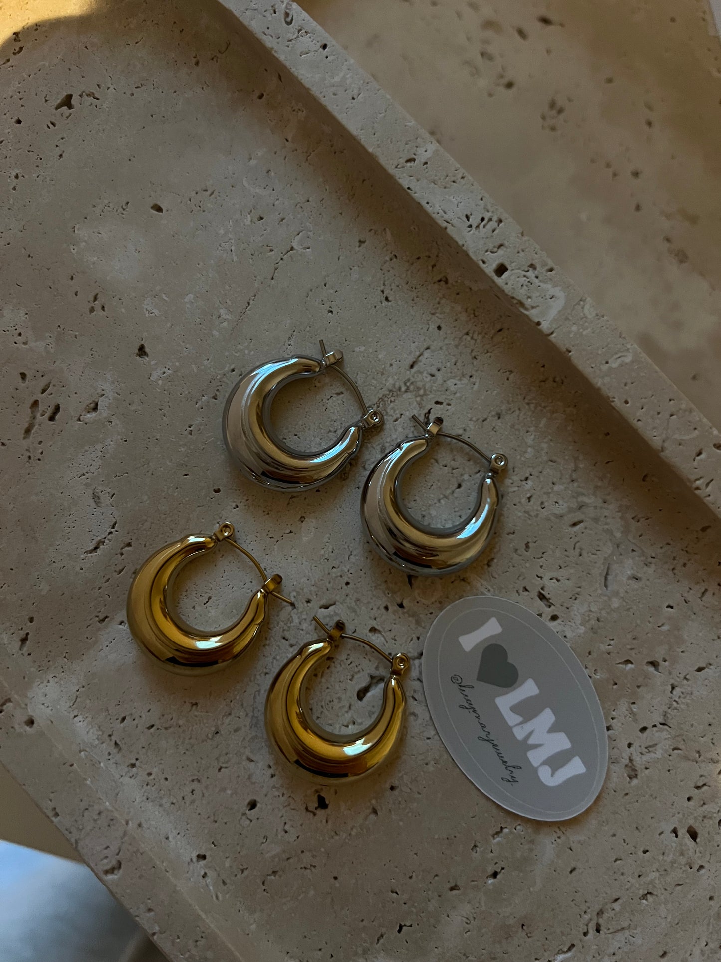Silver / gold earrings