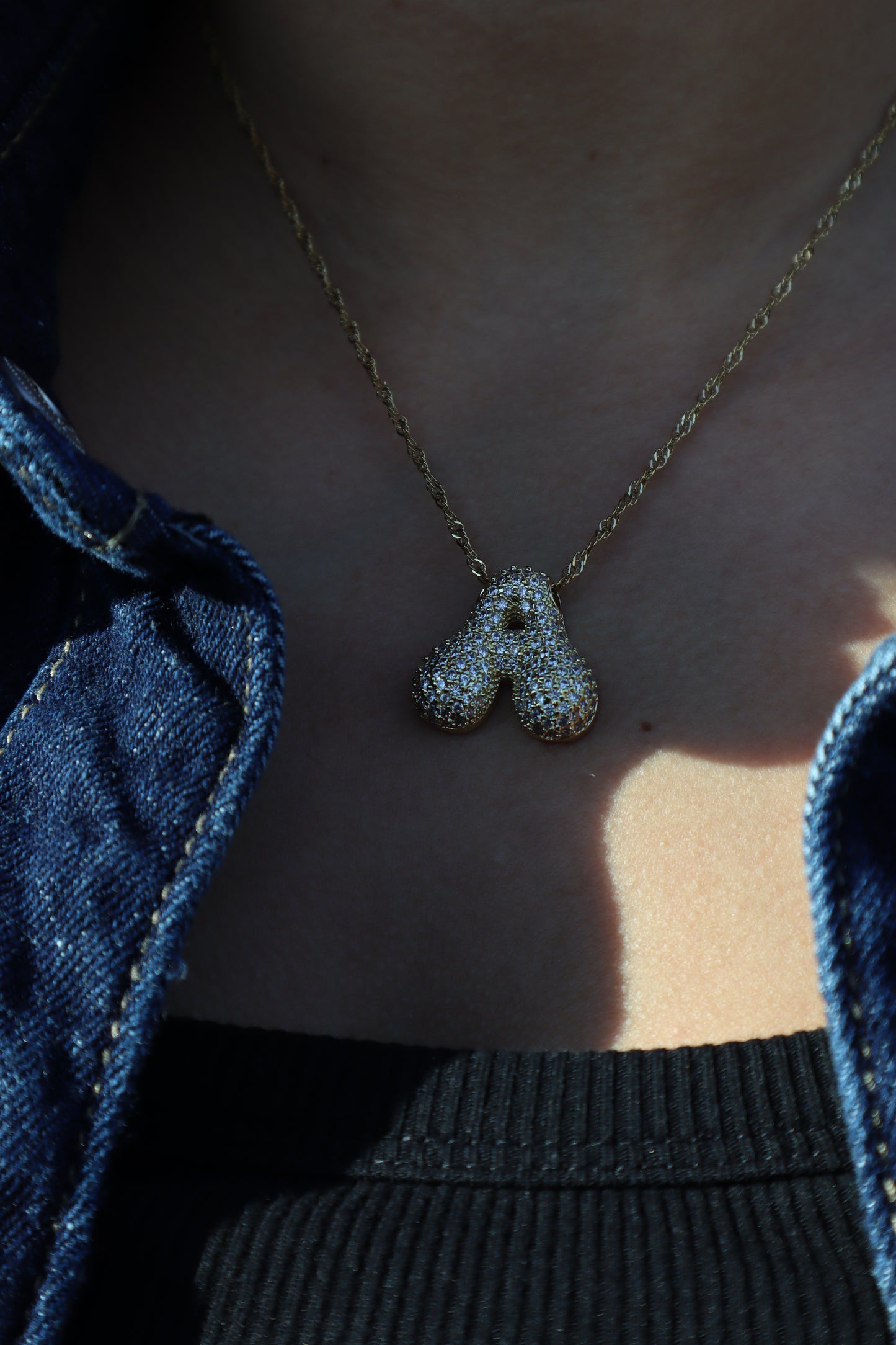 Hailey initial chain necklace