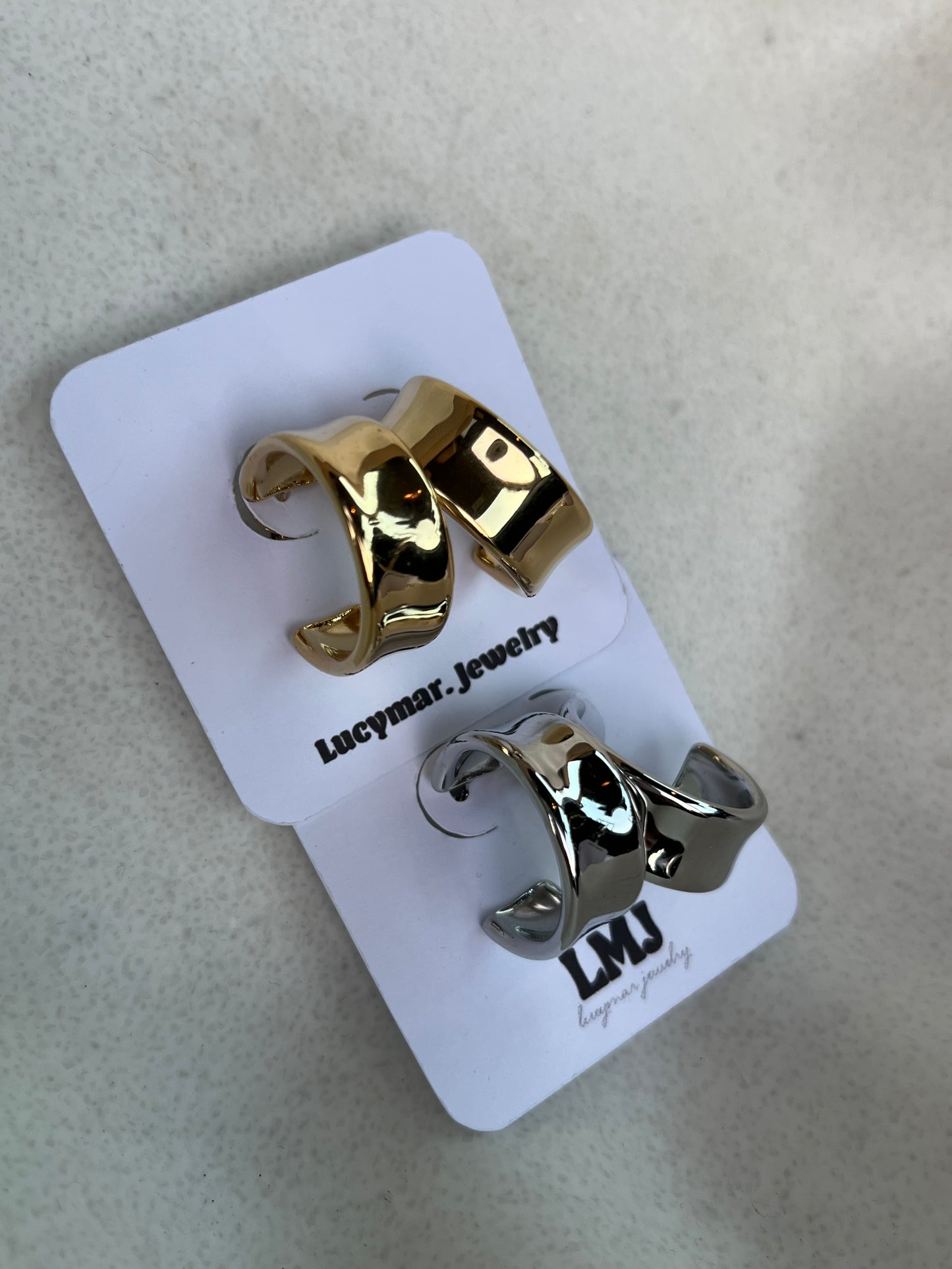 Silver/gold earrings