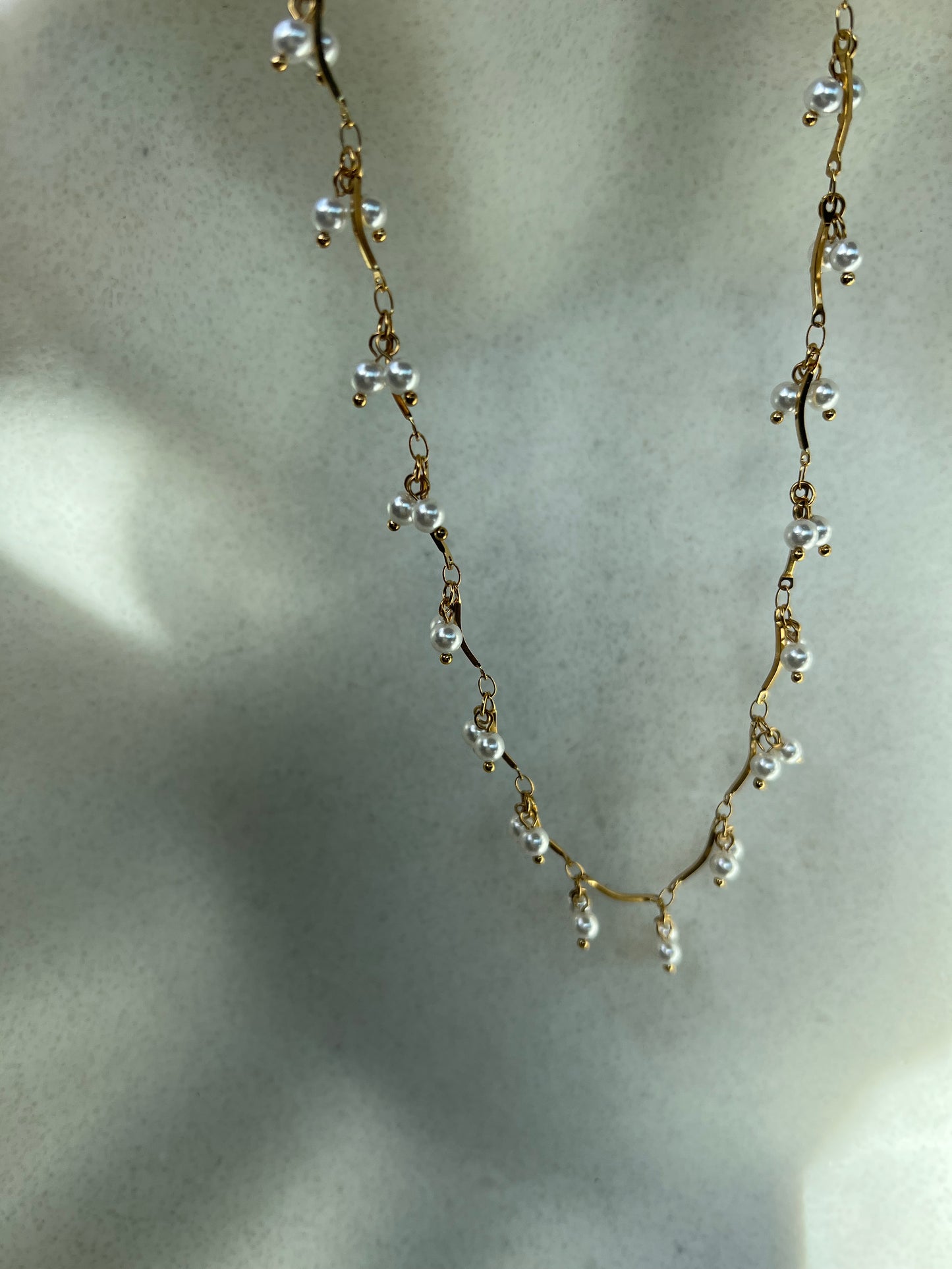 🤍Pearls charm necklace