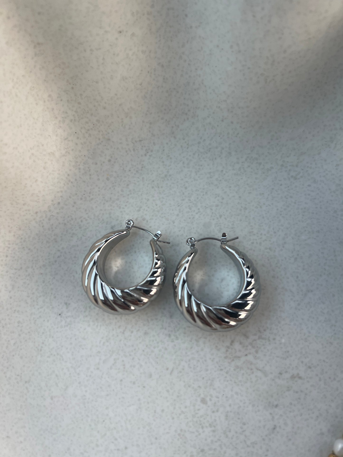 Silver hoops