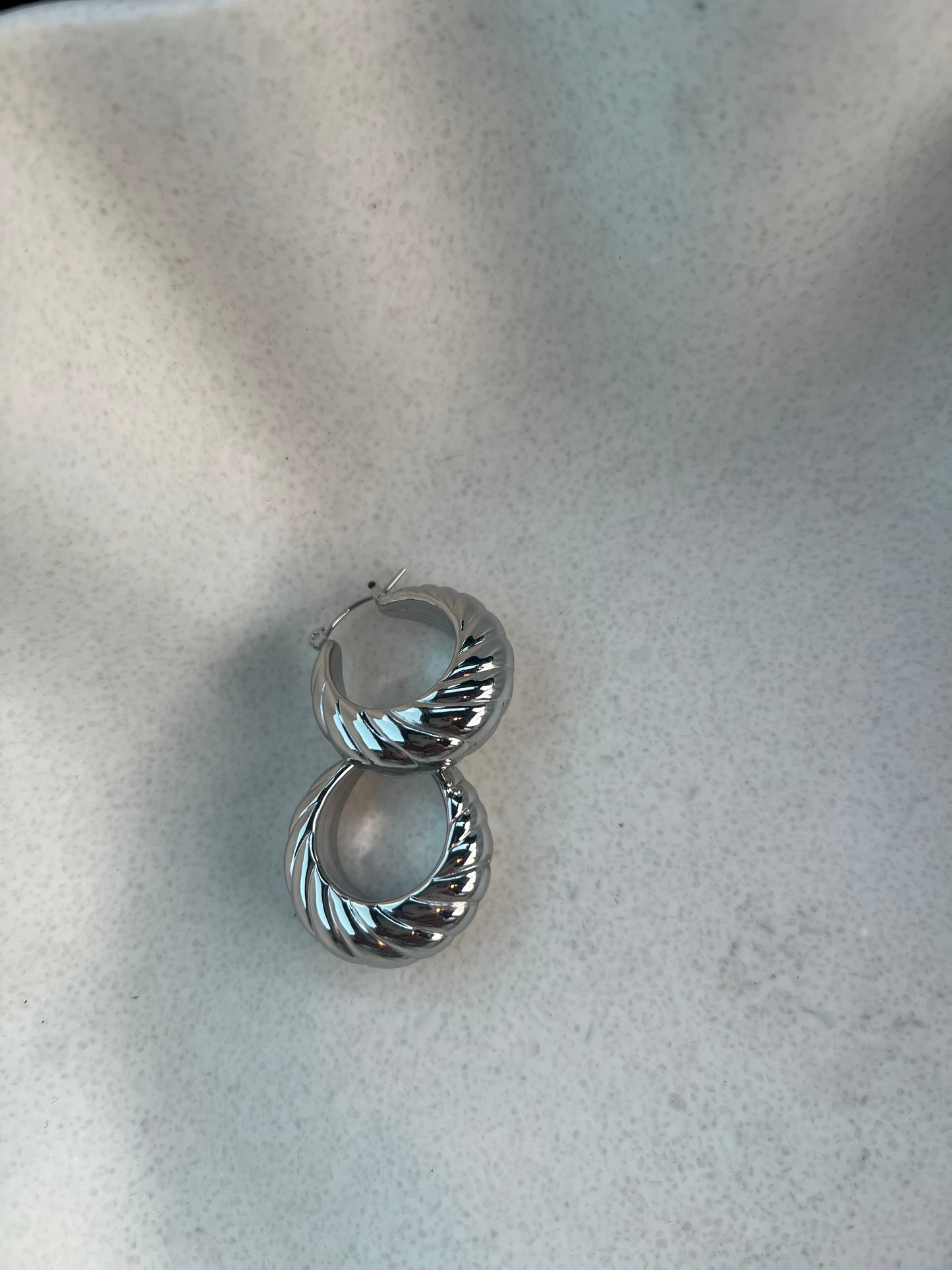 Silver hoops
