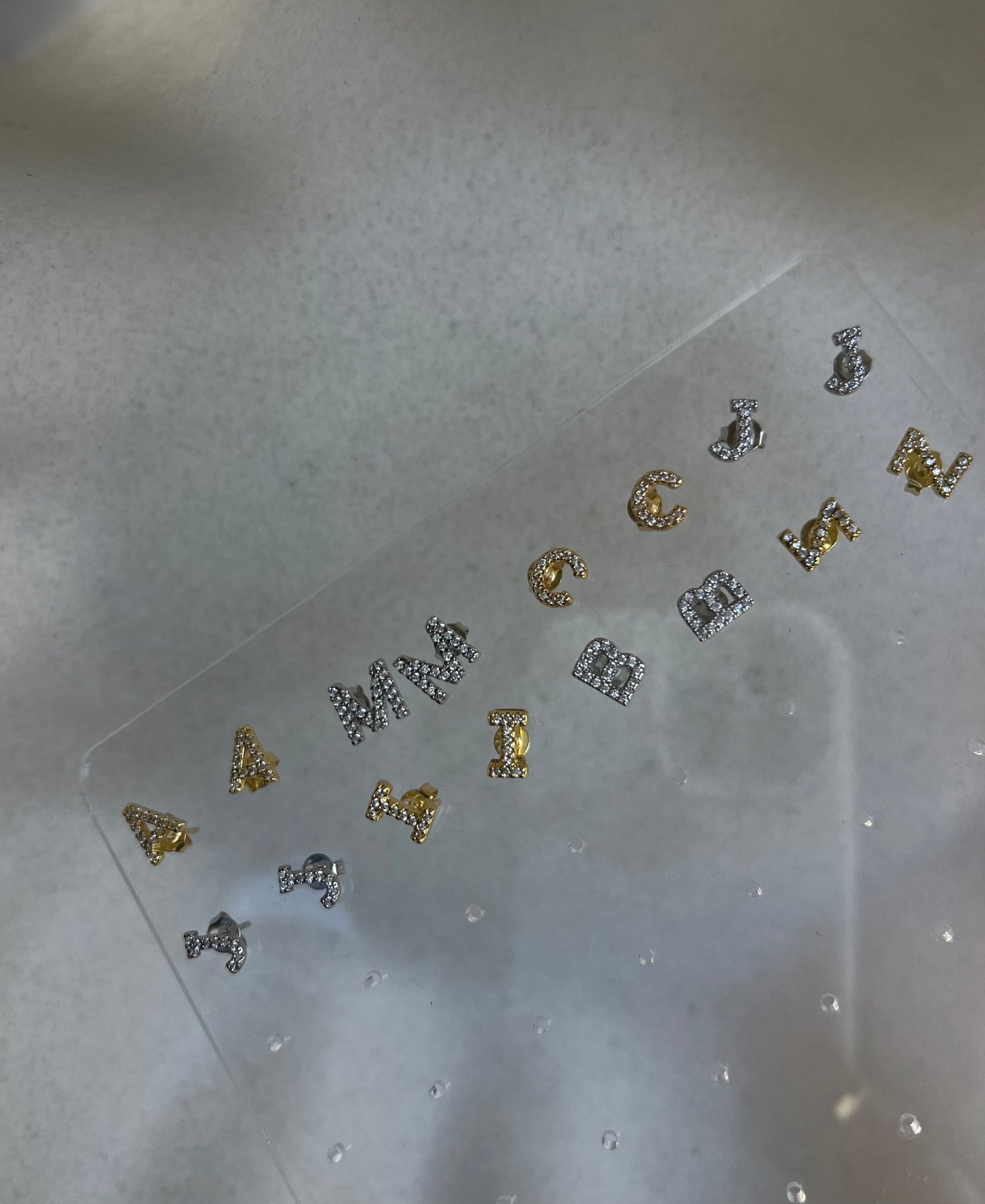 Initial earrings