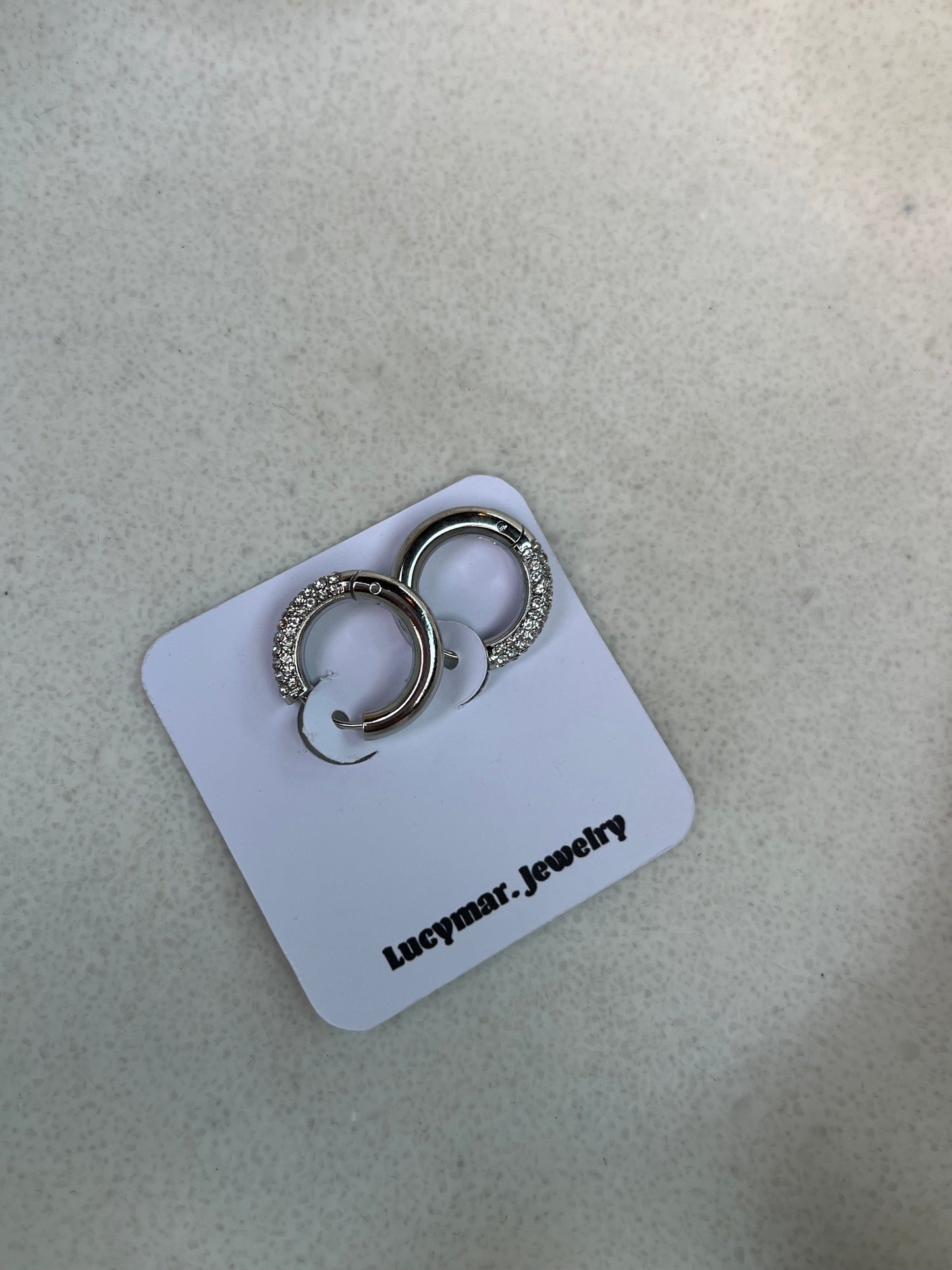 Silver hoop earrings
