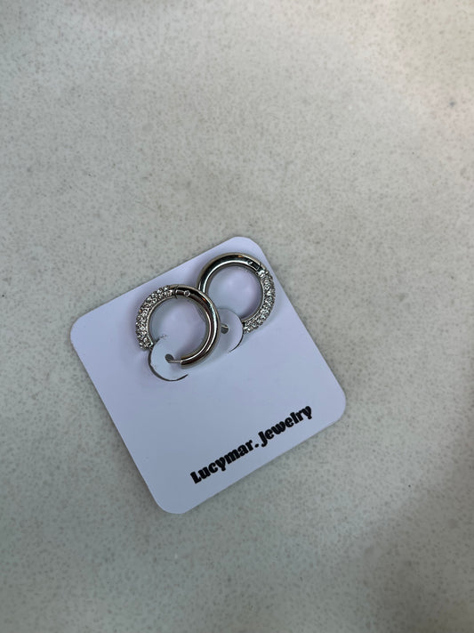 Silver hoop earrings