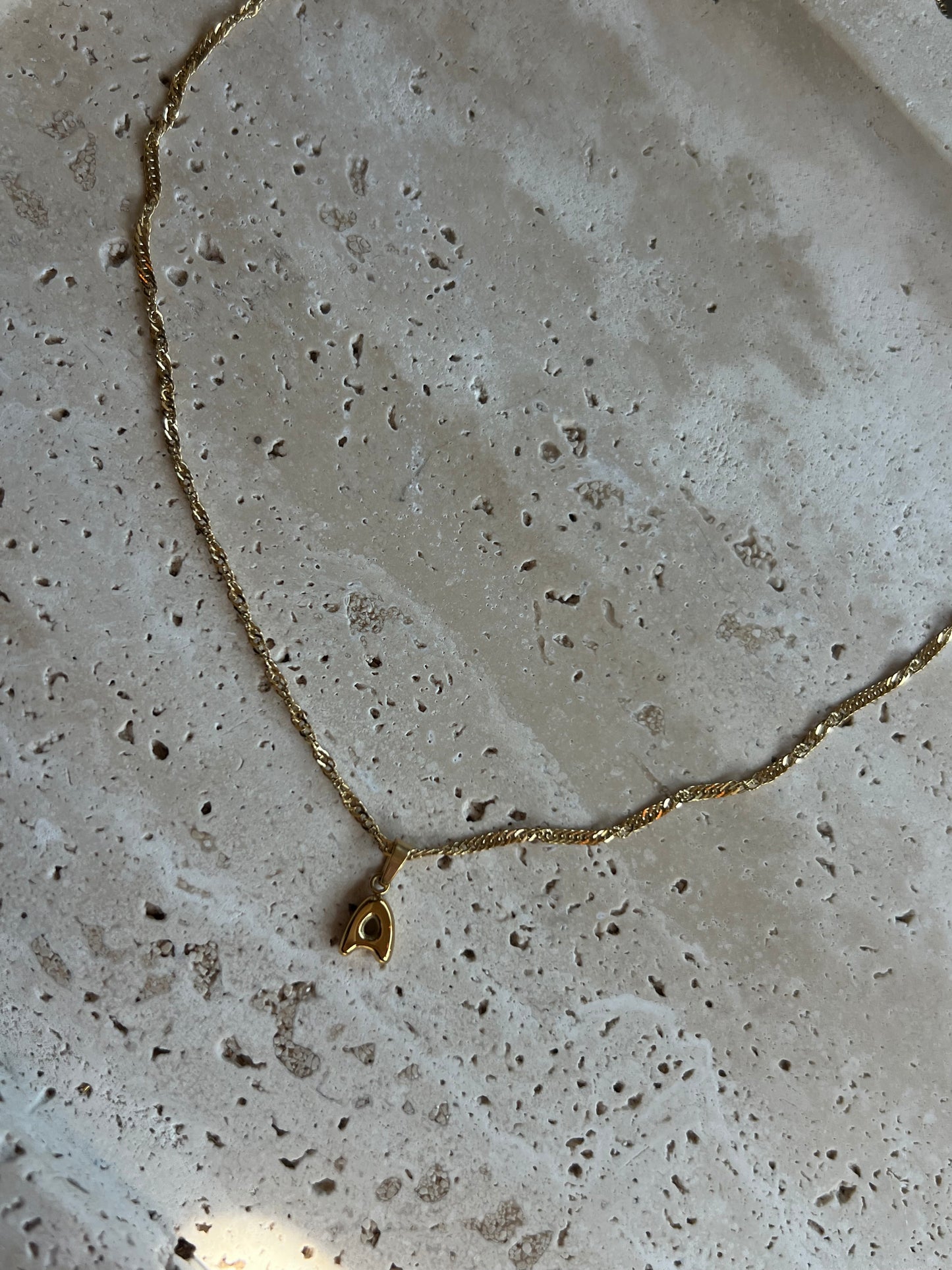 Mini bubble Initial necklace