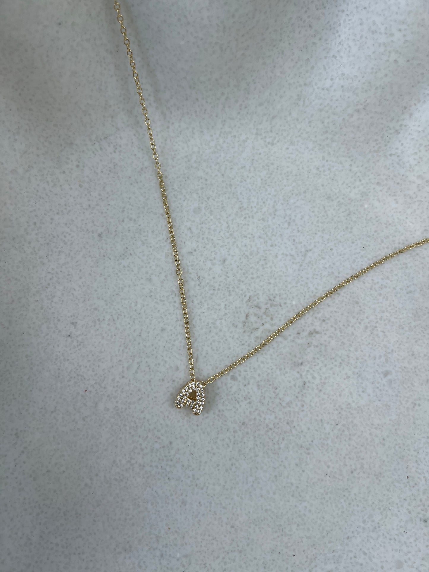 Shiny letter necklace