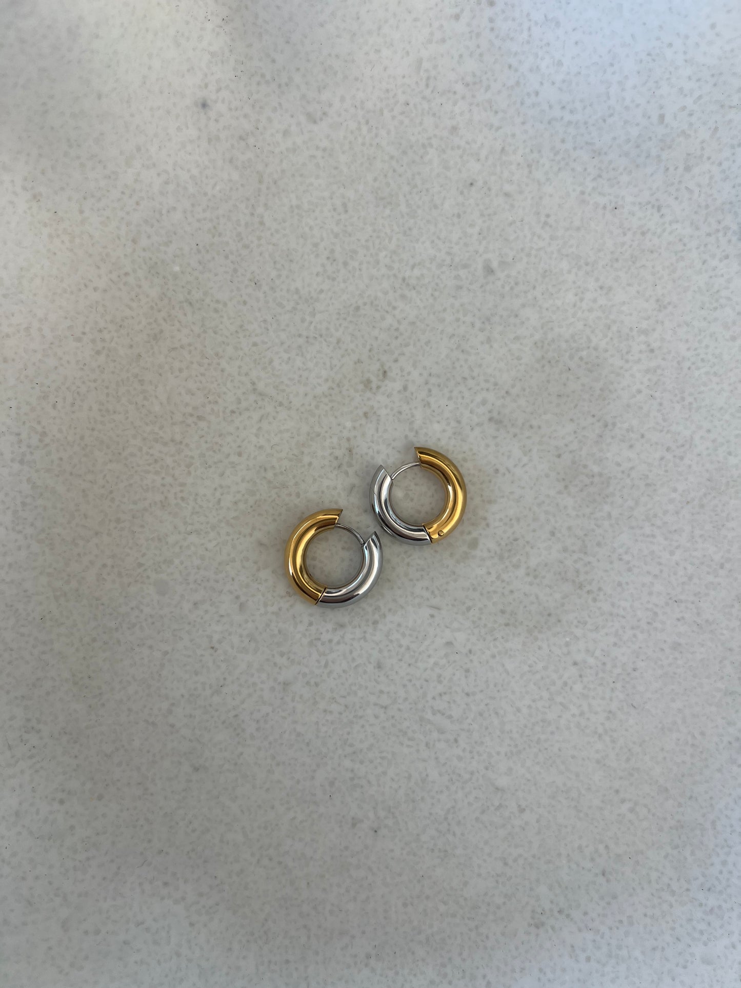 Silver/gold hoops