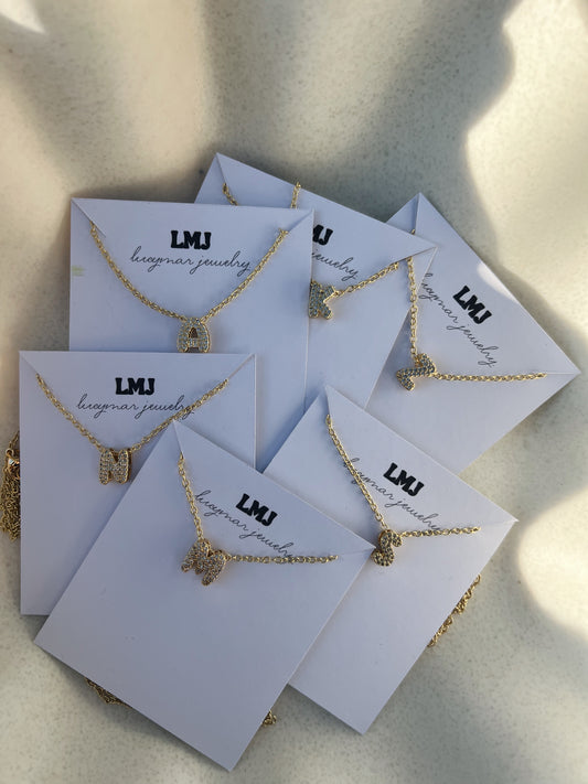 Shiny letter necklace