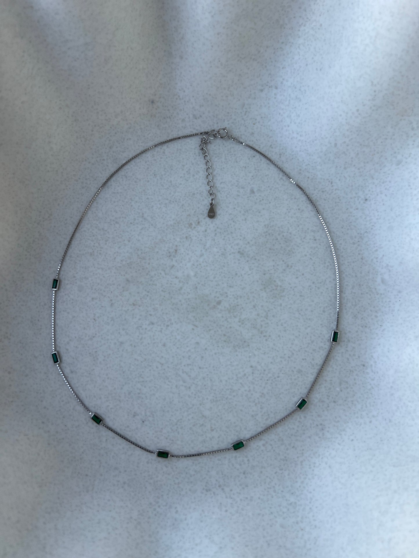 925 Green Zircon necklace