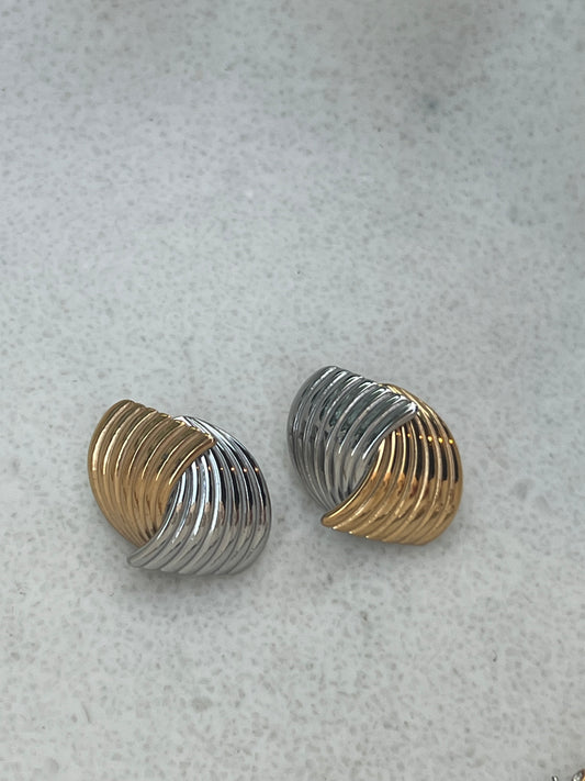 Gold & silver earrings