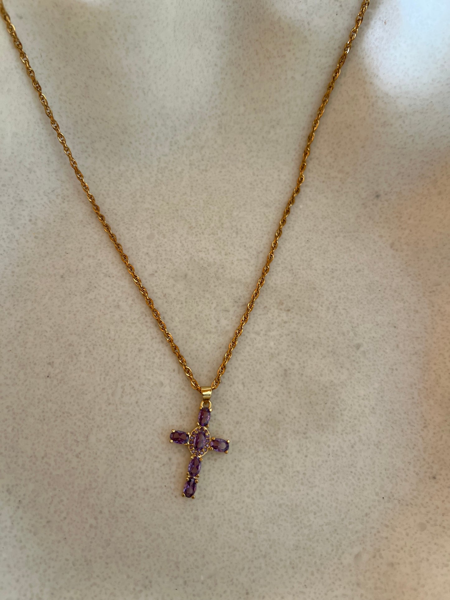 Cross necklace 💜
