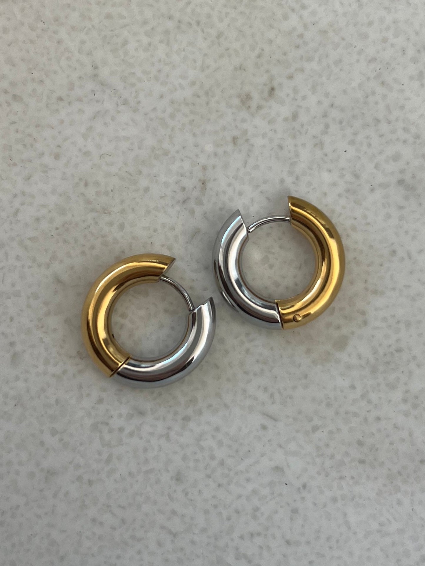 Silver/gold hoops