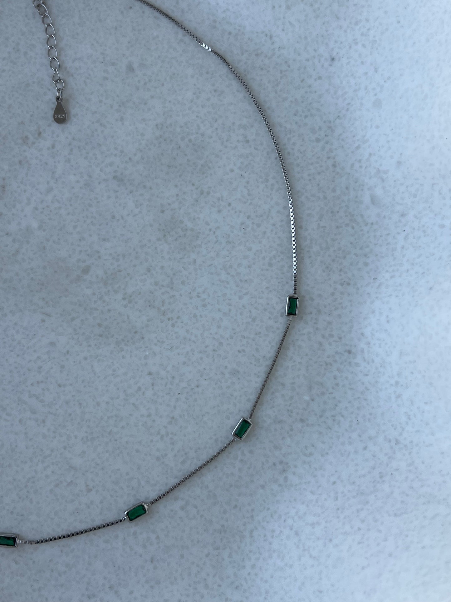 925 Green Zircon necklace