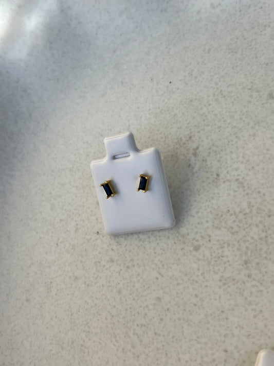Black stone studs