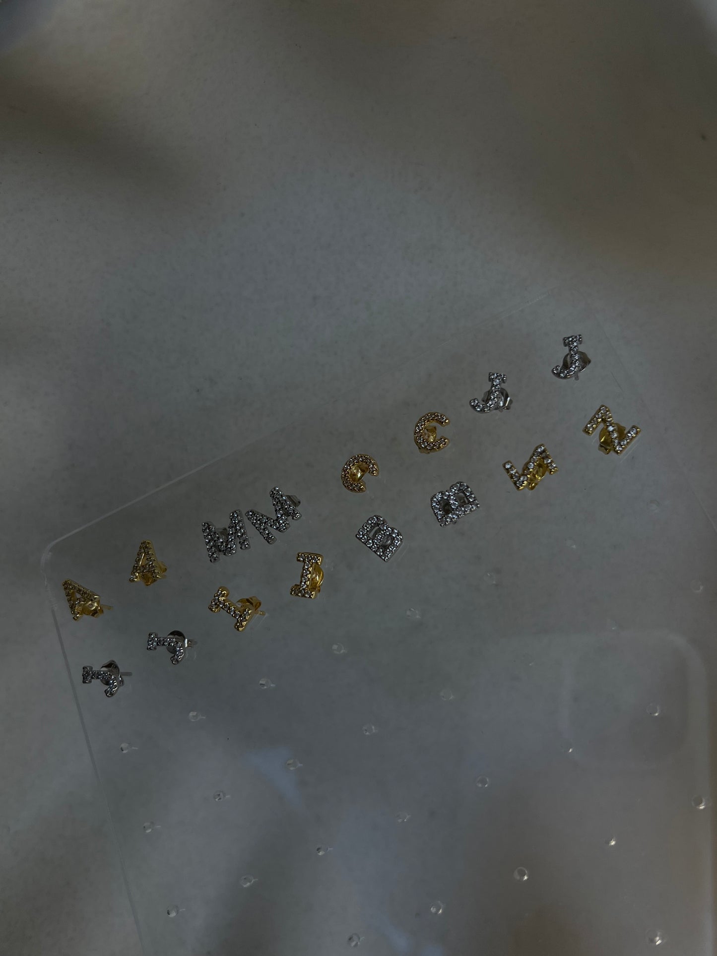 Initial earrings