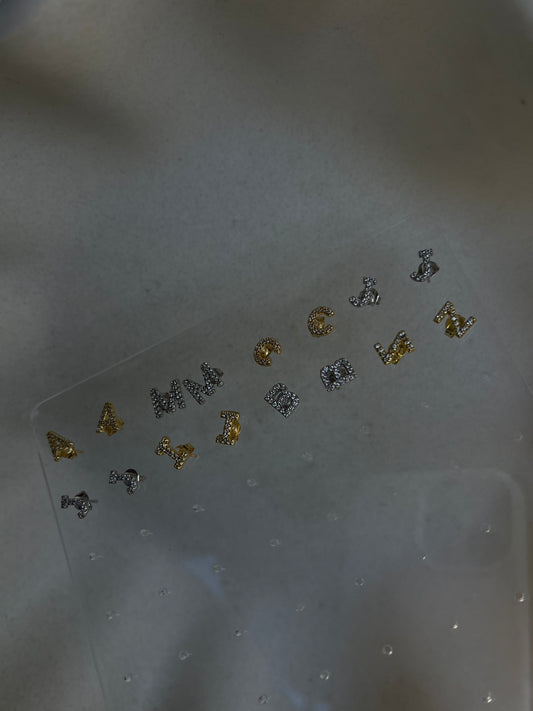 Initial earrings